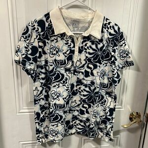 Classic elements Petite Floral Print Polo Shirt